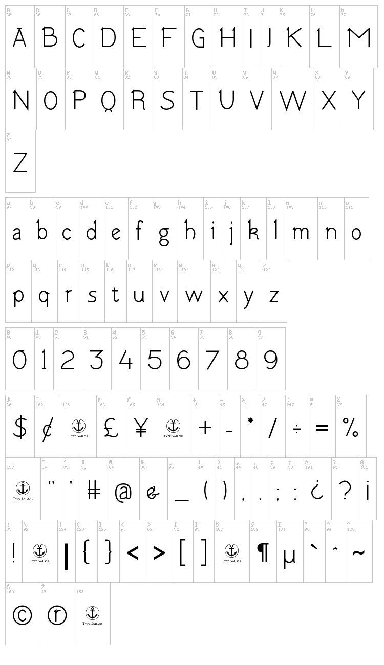 Tomsk font map